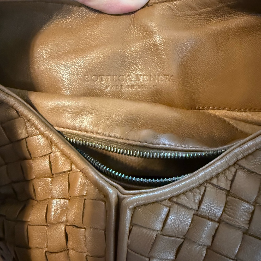 Bottega Venetta Intrecciato Shoulder Hobo Bag Brown - Picture 8 of 9